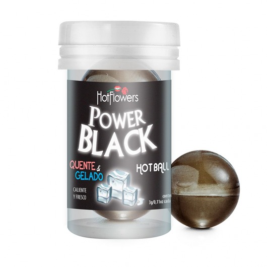 Интимный гель Power Black Hot Ball с охлаждающе-разогревающим эффектом (2 шарика по 3 гр.) - HotFlowers - купить с доставкой в Стерлитамаке