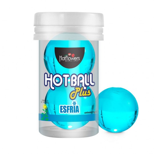 Лубрикант на масляной основе Hot Ball Plus с охлаждающим эффектом (2 шарика по 3 гр.) - HotFlowers - купить с доставкой в Стерлитамаке