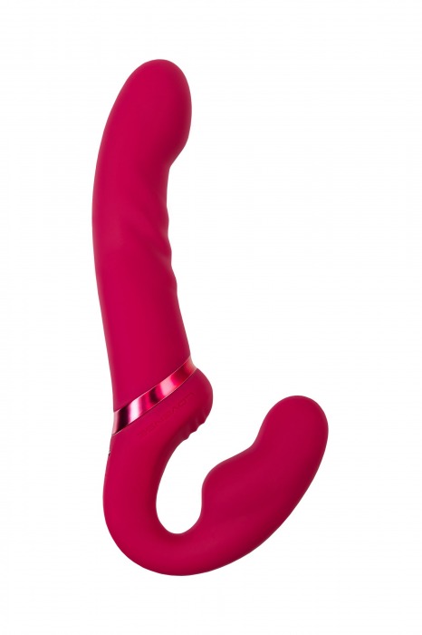 Малиновый безремневой страпон Lapis - 23 см. - Lovense - купить с доставкой в Стерлитамаке