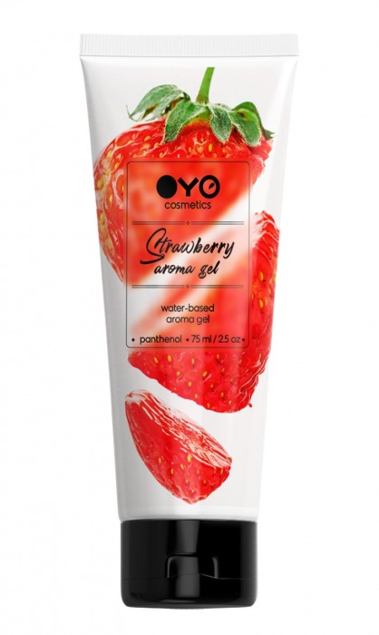 Лубрикант на водной основе OYO Aroma Gel Strawberry с ароматом клубники - 75 мл. - OYO - купить с доставкой в Стерлитамаке