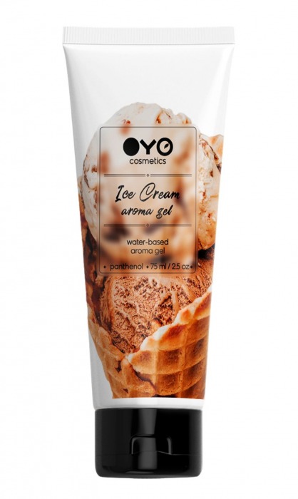 Лубрикант на водной основе OYO Aroma Gel Ice Cream с ароматом пломбира - 75 мл. - OYO - купить с доставкой в Стерлитамаке