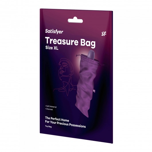 Фиолетовый мешочек для хранения игрушек Treasure Bag XL - Satisfyer - купить с доставкой в Стерлитамаке