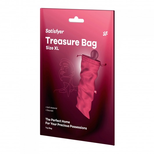 Розовый мешочек для хранения игрушек Treasure Bag XL - Satisfyer - купить с доставкой в Стерлитамаке