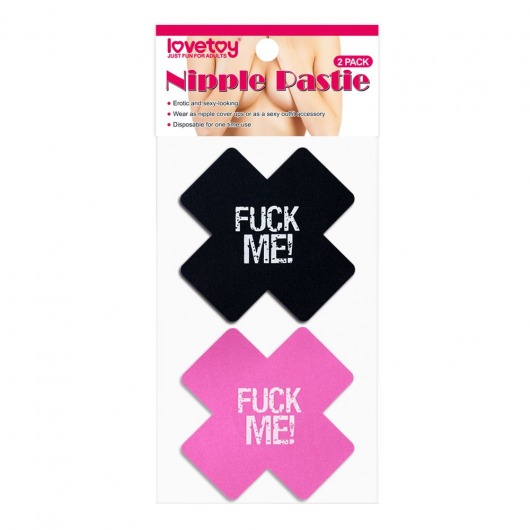 Набор из 2 пар пэстисов Cross Pattern Nipple Pasties - Lovetoy - купить с доставкой в Стерлитамаке