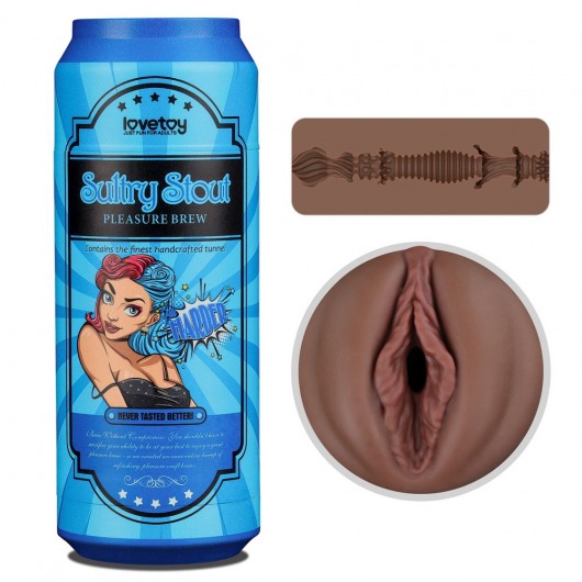 Коричневый мастурбатор-вагина Pleasure Brew Masturbator-Sultry Stout в банке - Lovetoy - в Стерлитамаке купить с доставкой