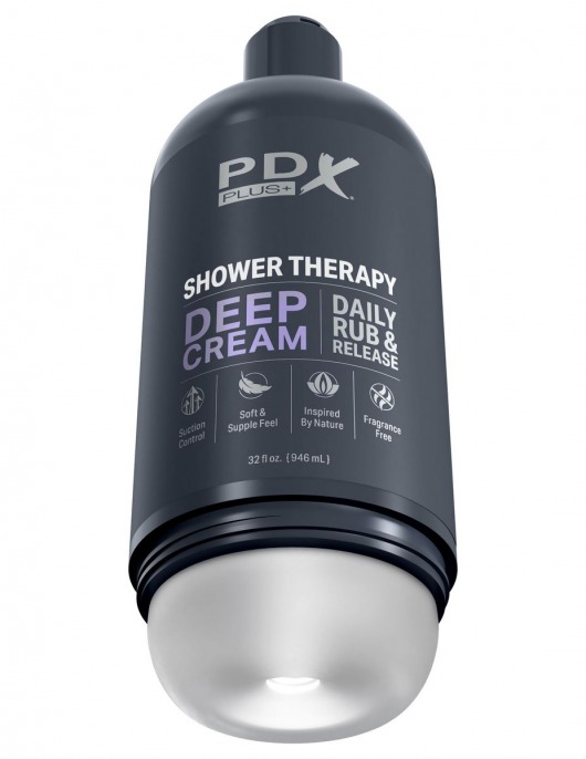 Мастурбатор в бутылке Shower Therapy Deep Cream - Pipedream - в Стерлитамаке купить с доставкой