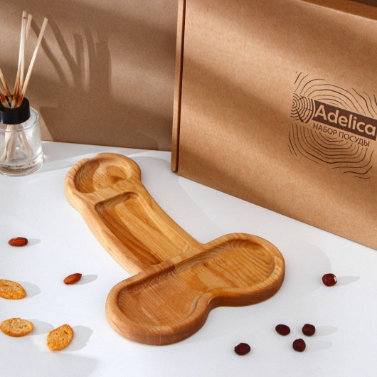 Деревянное блюдо для подачи в форме члена (32,5 х 20 х 1,7 см) - Сима-Ленд - купить с доставкой в Стерлитамаке