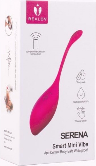 Красный многофункциональный вибромассажер Realov Serena Smart Mini Vibe - Realov