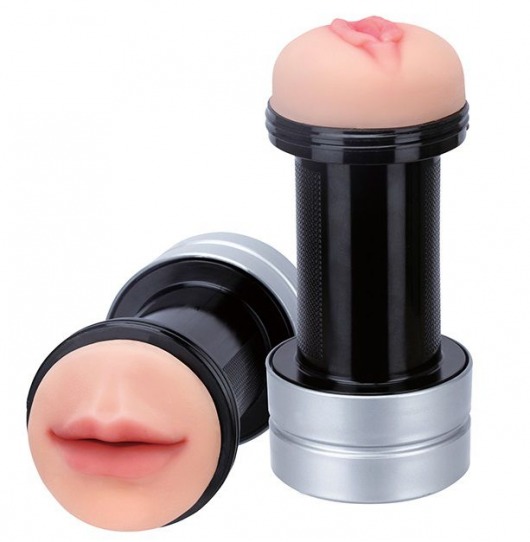 Двусторонний мастурбатор REALSTUFF 2 IN 1 HUMMER MOUTH   VAGINA - ротик и вагина - Dream Toys - в Стерлитамаке купить с доставкой