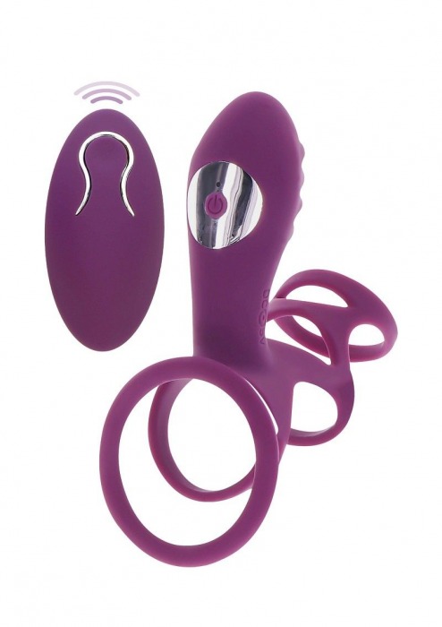 Фиолетовая эрекционная вибронасадка Halo Halo C-Ring Sleeve - Toy Joy - в Стерлитамаке купить с доставкой