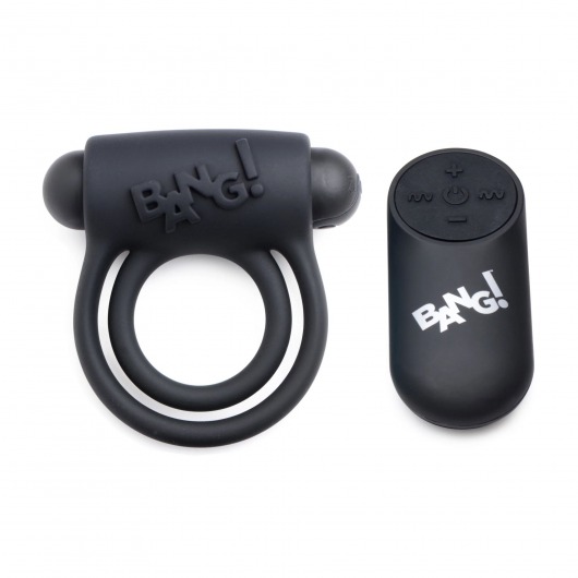 Черное эрекционное виброкольцо 28X Remote Control Vibrating Cock Ring   Bullet - XR Brands - в Стерлитамаке купить с доставкой