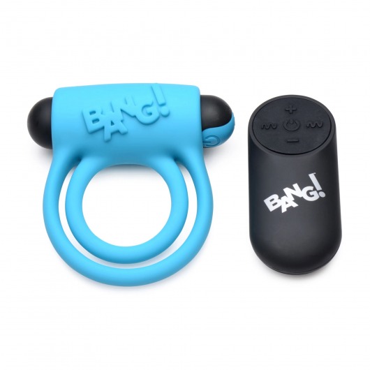 Голубое эрекционное виброкольцо 28X Remote Control Vibrating Cock Ring   Bullet - XR Brands - в Стерлитамаке купить с доставкой