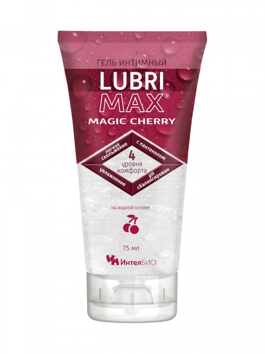 Интимный гель-смазка на водной основе Lubrimax Magic Cherry - 75 мл. - ИнтелБИО - купить с доставкой в Стерлитамаке