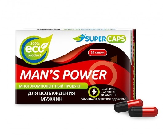 Возбуждающее средство Man’s power - 10 капсул (+1 в подарок) - SuperCaps - купить с доставкой в Стерлитамаке