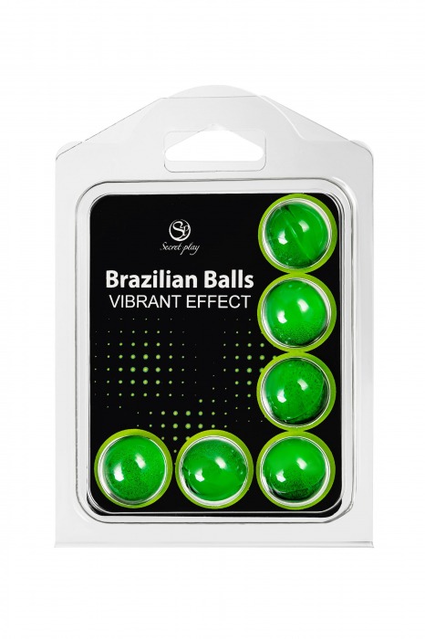 Набор из 6 шариков с массажным маслом Brazilian Balls с эффектом вибрации - Secret Play - купить с доставкой в Стерлитамаке