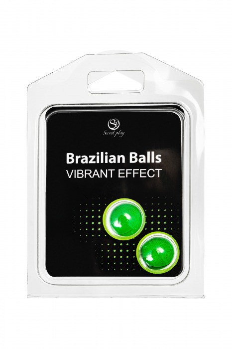 Набор из 2 шариков с массажным маслом Brazilian Balls с эффектом вибрации - Secret Play - купить с доставкой в Стерлитамаке