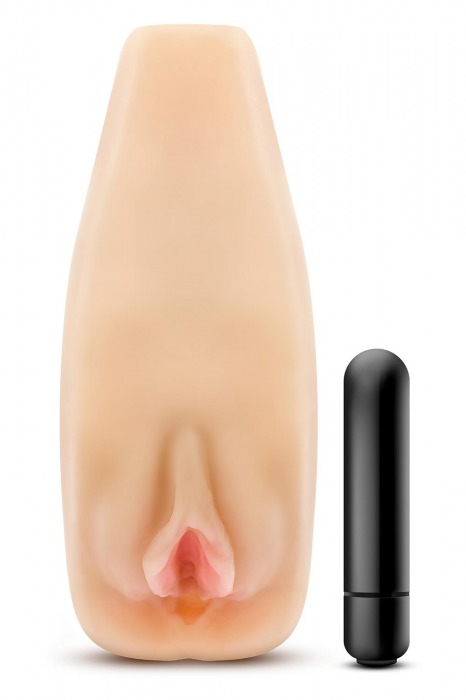 Мастурбатор-вагина с вибрацией Soft   Wet Natasha Realistic Beige Masturbator - Blush Novelties - в Стерлитамаке купить с доставкой