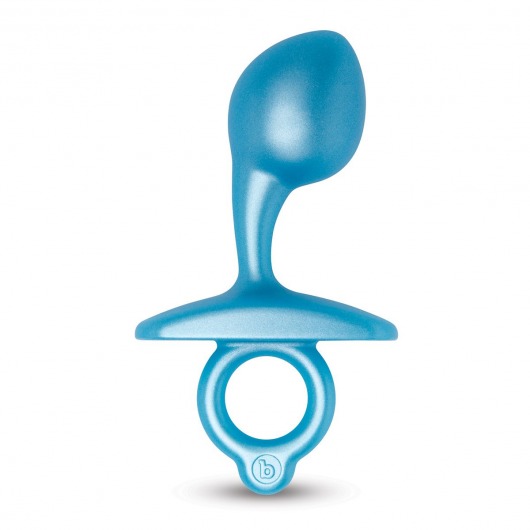 Голубая анальная пробка для массажа простаты Bulb Silicone Prostate Plug - 10,7 см. - b-Vibe - в Стерлитамаке купить с доставкой