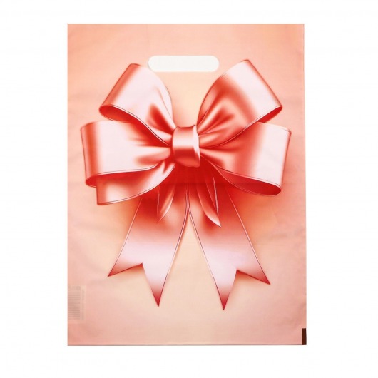 Пакет с принтом в виде банта с вырубной ручкой (30х40 см) - Сима-Ленд - купить с доставкой в Стерлитамаке