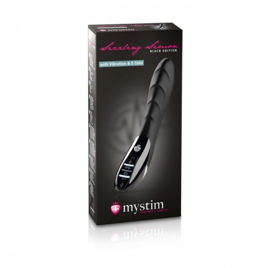 Вибратор с электростимуляцией Sizzling Simon Black Edition - 27 см. - MyStim - купить с доставкой в Стерлитамаке