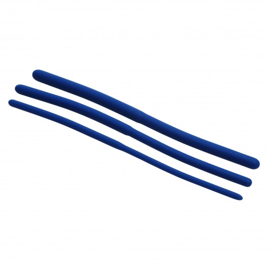 Набор из 3 синих силиконовых уретральных расширителей Invasion Silicone Urethral Sound Trainer Set - XR Brands - купить с доставкой в Стерлитамаке