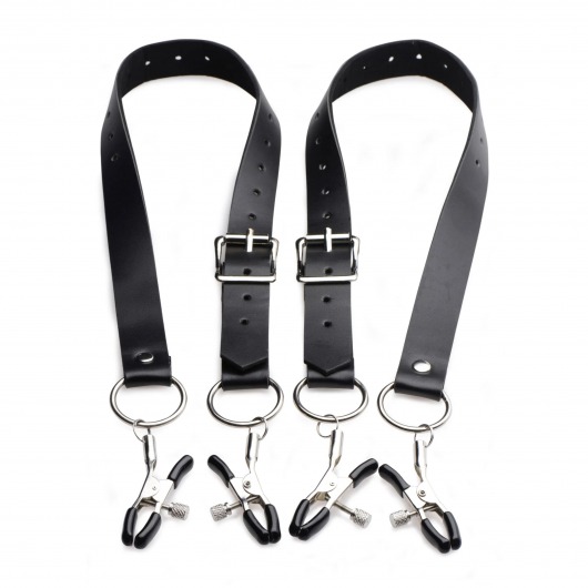 Ремни с зажимами для половых губ Spread Labia Spreader Straps with Clamps - XR Brands - купить с доставкой в Стерлитамаке