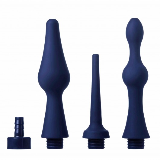 Набор из 3 универсальных насадок для анального душа Universal 3 Piece Silicone Enema Attachment Set - XR Brands - купить с доставкой в Стерлитамаке