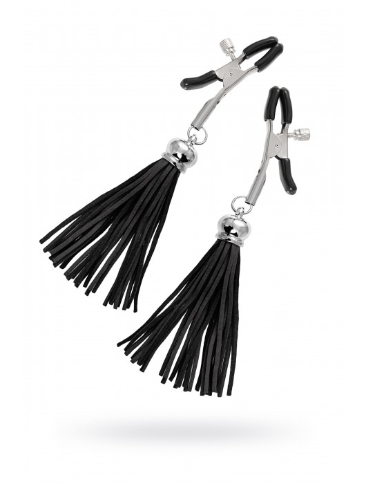 Зажимы на соски «Прищепки» с черными кисточками из замши - Pecado - купить с доставкой в Стерлитамаке