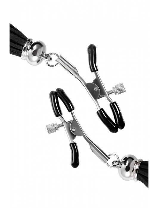 Зажимы на соски «Прищепки» с черными кисточками из замши - Pecado - купить с доставкой в Стерлитамаке