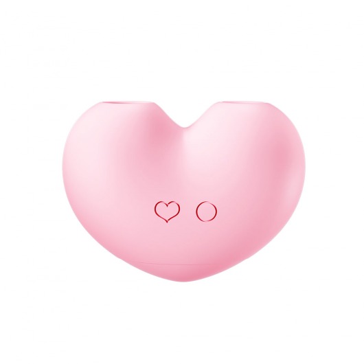 Розовый вакуумный стимулятор Heart в форме сердца - BeYourLover