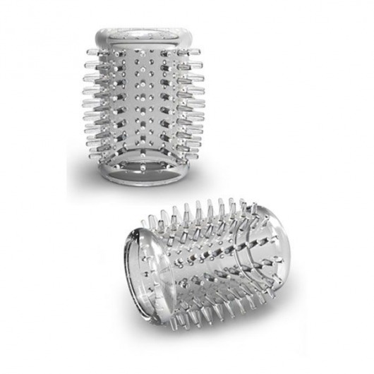 Прозрачная насадка с шипами STAY HARD COCK SLEEVE 01 CLEAR - Blush Novelties - в Стерлитамаке купить с доставкой