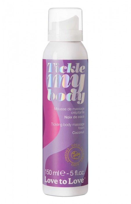 Массажная хрустящая пенка Tickle My Body Coconut с ароматом кокоса - 150 мл. - Love to Love - купить с доставкой в Стерлитамаке