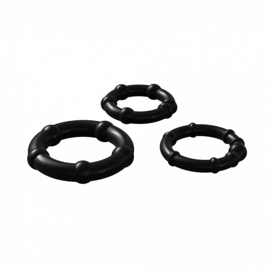 Набор из 3 черных эрекционных колец Babooom Ring Set - Adrien Lastic - в Стерлитамаке купить с доставкой