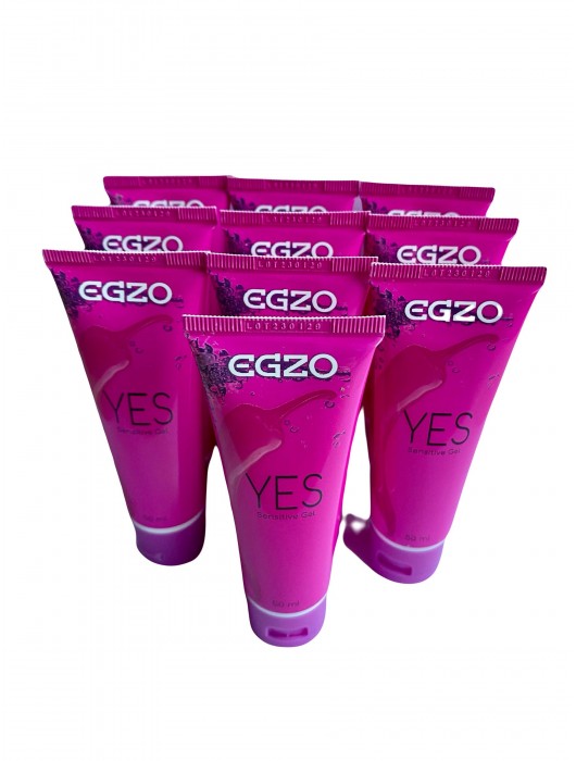 Набор из 10 согревающих лубрикантов на водной основе Egzo Yes (по 50 мл.) - EGZO - купить с доставкой в Стерлитамаке