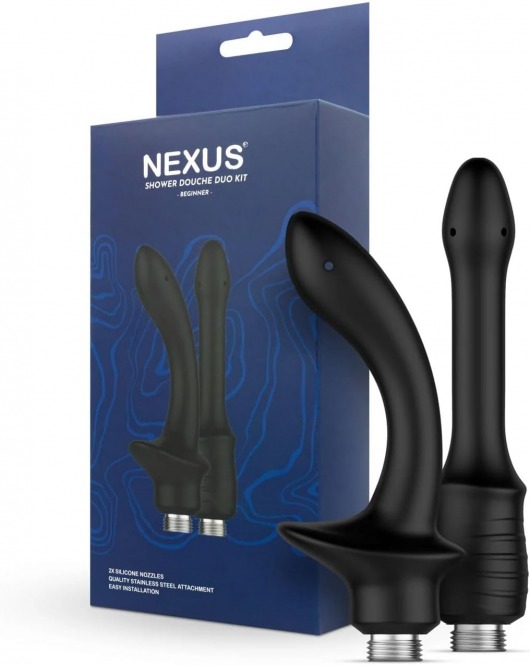 Набор из 2 насадок для анального душа Shower Douche Duo Kit Beginner - Nexus Range - купить с доставкой в Стерлитамаке