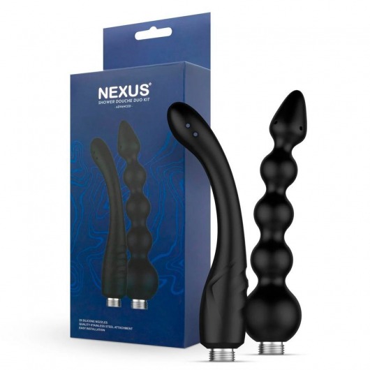 Набор из 2 насадок для анального душа Shower Douche Duo Kit - Nexus Range - купить с доставкой в Стерлитамаке