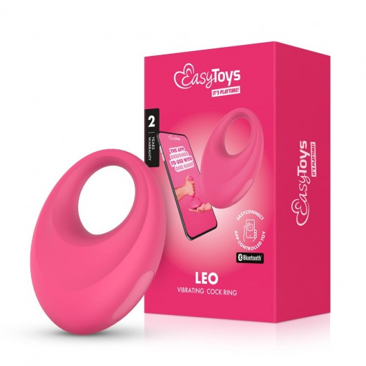 Розовое интерактивное эрекционное виброкольцо Leo - Easy toys - в Стерлитамаке купить с доставкой