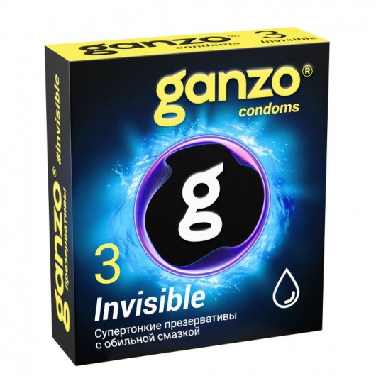 Супертонкие презервативы Ganzo Invisible - 3 шт. - Ganzo - купить с доставкой в Стерлитамаке