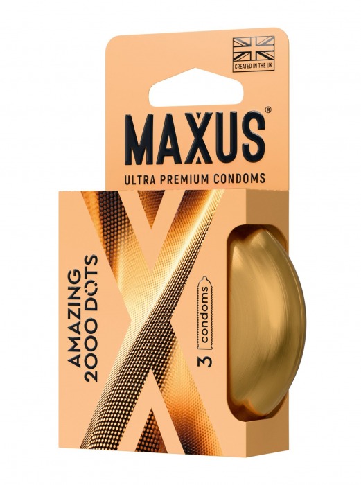 Точечные презервативы MAXUS 2000 Amazing Dots с железным кейсом - 3 шт. - Maxus - купить с доставкой в Стерлитамаке