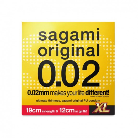 Презерватив увеличенного размера Sagami Original 0.02 XL-size - 1 шт. - Sagami - купить с доставкой в Стерлитамаке
