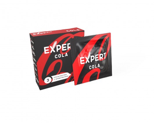 Презервативы с ароматом колы Expert Cola - 3 шт. - Expert - купить с доставкой в Стерлитамаке