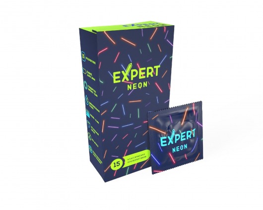 Светящиеся в темноте презервативы Expert Neon - 15 шт. - Expert - купить с доставкой в Стерлитамаке