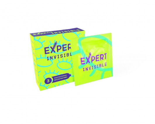 Ультратонкие презервативы Expert Invisible - 3 шт. - Expert - купить с доставкой в Стерлитамаке