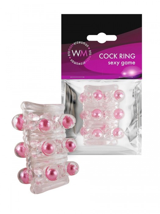 Прозрачная сквозная насадка на пенис с цветными шариками - Erowoman-Eroman - в Стерлитамаке купить с доставкой