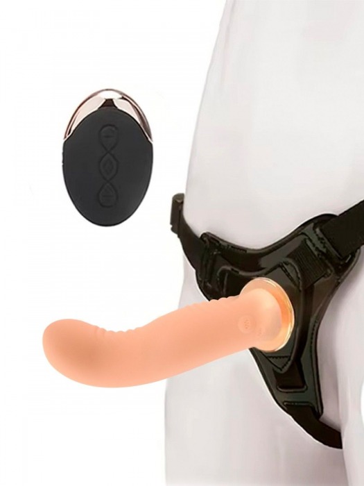 Женский вибрострапон со съемной насадкой и пультом ДУ - Erokay - купить с доставкой в Стерлитамаке