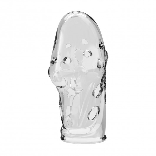 Прозрачная насадка на пенис Booker - 8 см. - Baile - в Стерлитамаке купить с доставкой