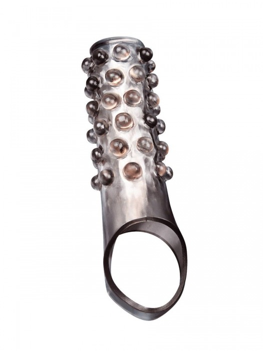 Дымчатая насадка на пенис с выпуклостями - 11 см. - Sex Expert - в Стерлитамаке купить с доставкой