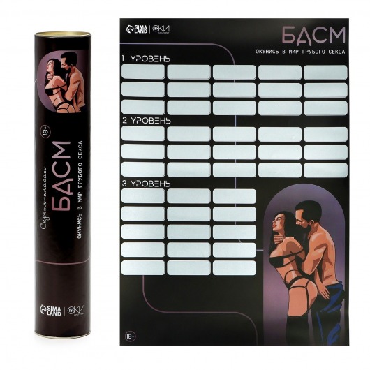 Плакат для двоих со скретч-слоем «БДСМ» - Сима-Ленд - купить с доставкой в Стерлитамаке