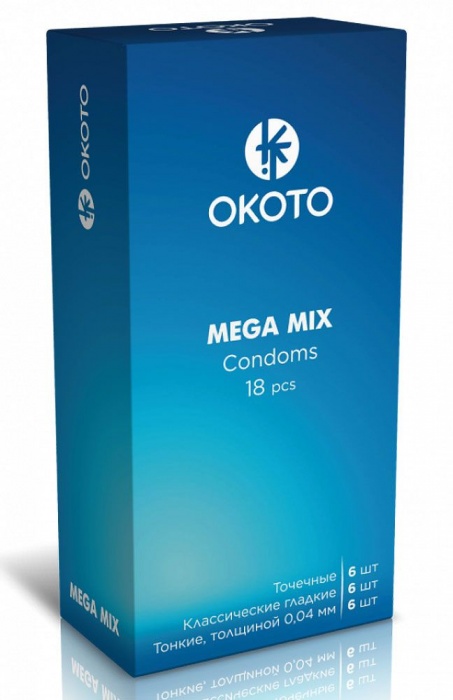 Презервативы OKOTO Mega Mix - 18 шт. - Sitabella - купить с доставкой в Стерлитамаке
