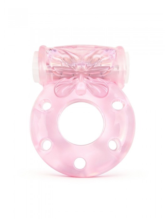 Розовое эрекционное виброкольцо с бабочкой - 1137 - в Стерлитамаке купить с доставкой